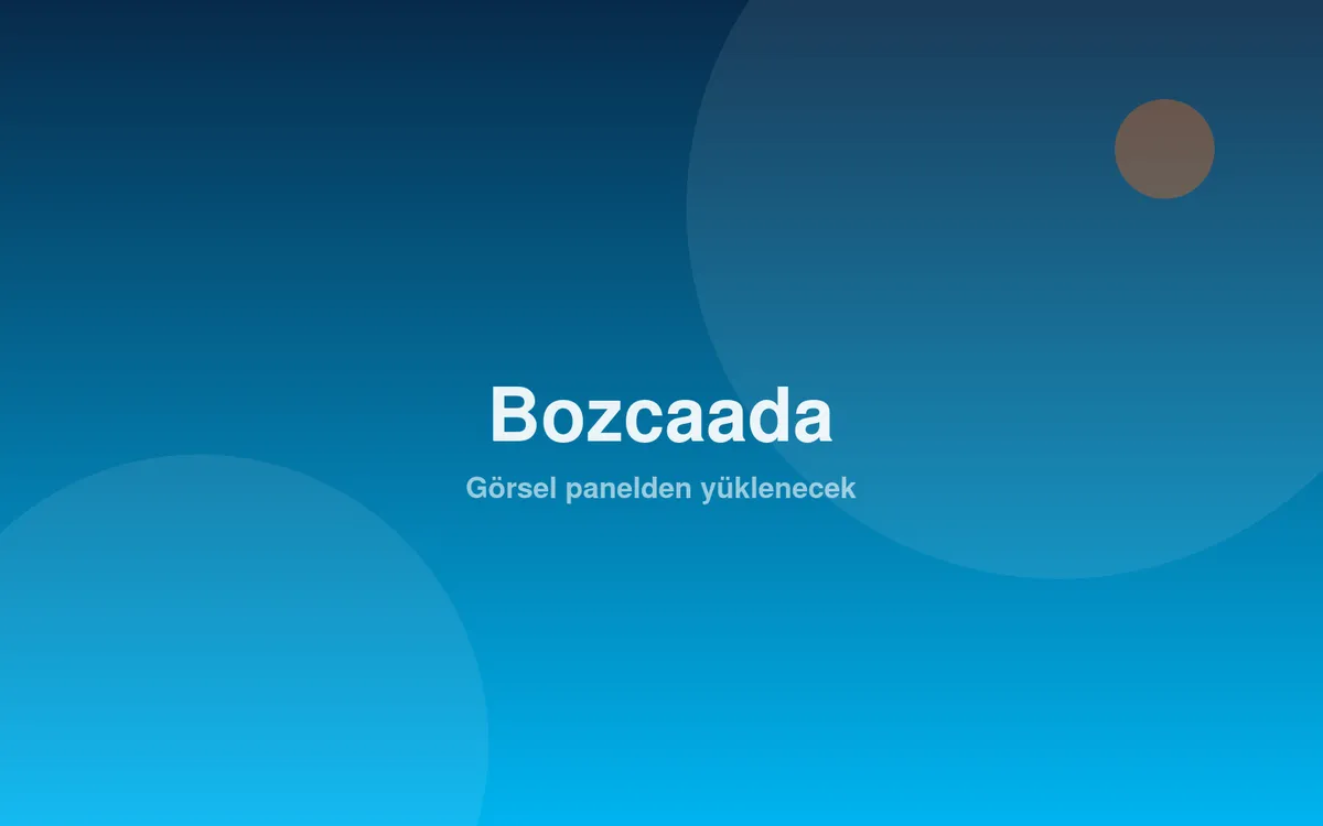 Bozcaada – Assos Turu