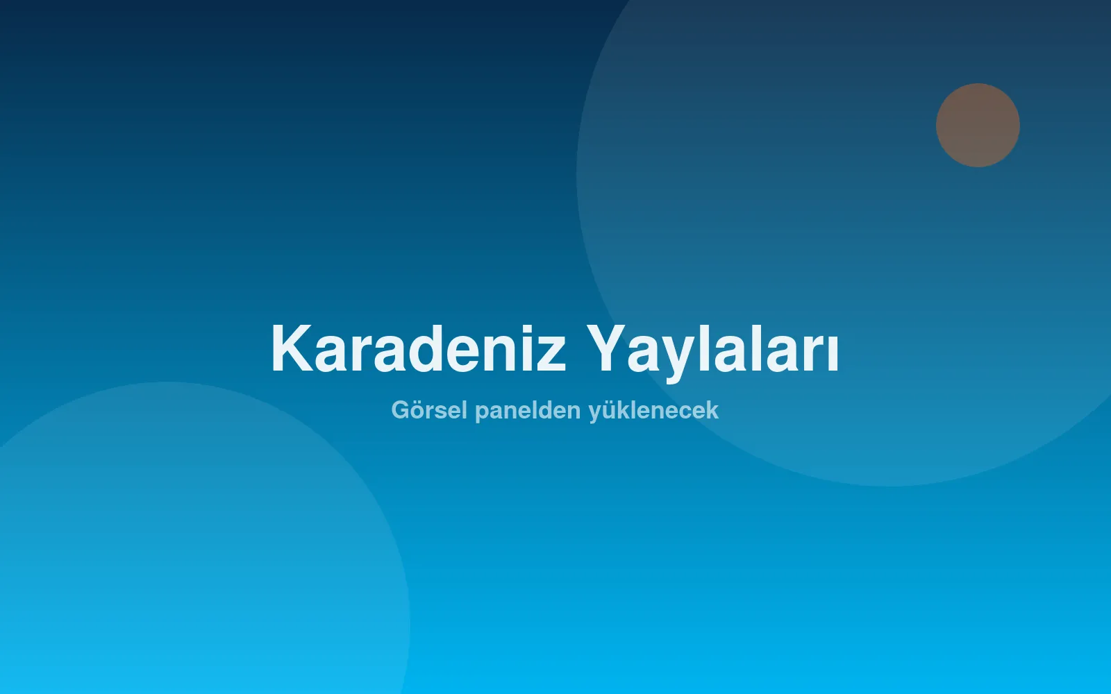 Karadeniz Yaylaları Turu